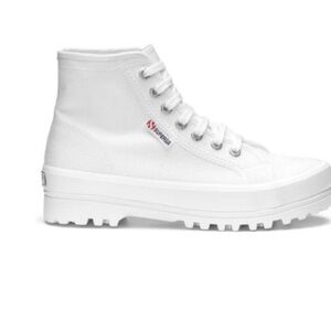 Superga 2341 Alpina Cotu High Top Platform Women's White Lace-Up Sneaker